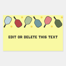 Pickleball Sports Rechteckiger Aufkleber