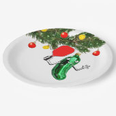Pickleball Sportweihnachtsfeiertag Pappteller (Schrägansicht)