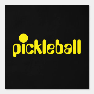 PICKLEBALL Sporty-Mod - Hellgelber Text auf schwar Tapete