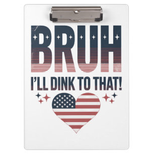 Pickleball-Spruch Bruh Pickleball-Spieler Klemmbrett