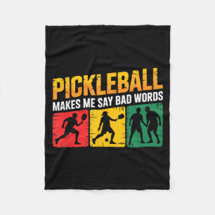 Pickleball-Spruch lustiger Humor für engagierte Li Fleecedecke