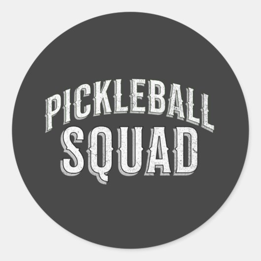 Pickleball Squad Team Turnier Runder Aufkleber (Vorderseite)
