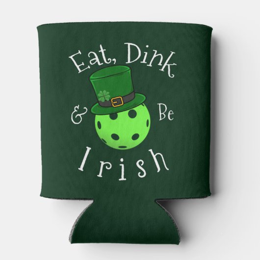 Pickleball St Patricks Day Dosenkühler (Rückseite)