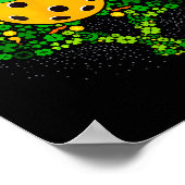 Pickleball St. Patrick's Day Glücklicher Picklebal Poster (Ecke)