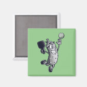 Pickleball Star auf Green Magnet (Vorderseite/Rückseite)
