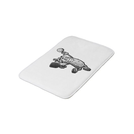 Pickleball Star Badematte (Schrägansicht)