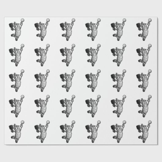 Pickleball Star Geschenkpapier (Flach)