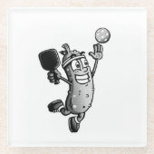 Pickleball Star Glasuntersetzer (Vorderseite)