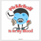 Pickleball steckt in meinem Blut - Vampir Aufkleber (Blatt)