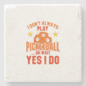 Pickleball Steinuntersetzer (Vorderseite)