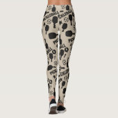 Pickleball Stencil Motif Art Leggings (Rückseite)