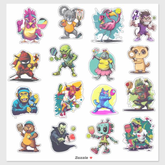 Pickleball Sticker sheet (Blatt)