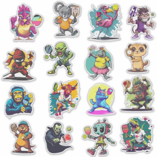 Pickleball Sticker sheet (Vorderseite)