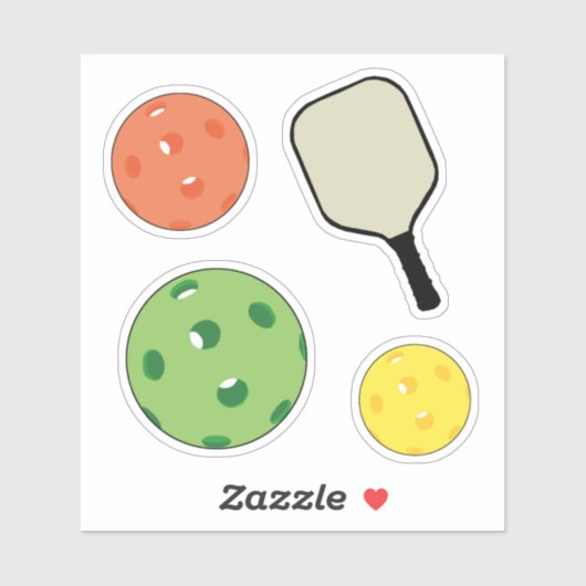Pickleball Stickers Aufkleber (Blatt)
