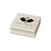 Pickleball Stylish Script Rubber Briefmarke Gummistempel (Stempel)