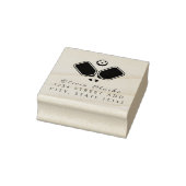 Pickleball Stylish Script Rubber Briefmarke Gummistempel (Stempel)