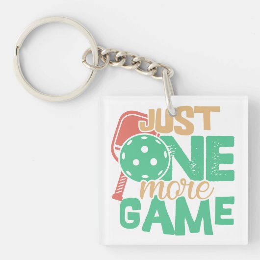 Pickleball-Sucht: Nur noch ein Spielekichel Schlüsselanhänger (Vorderseite)