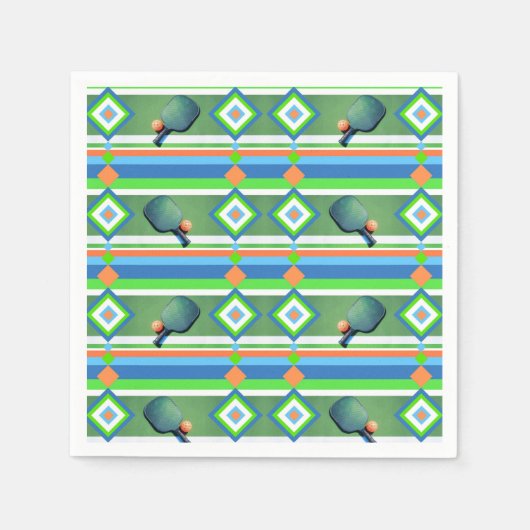 Pickleball Summer Pickleball Party Potluck Cookout Serviette (Vorderseite)