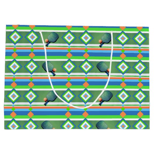 Pickleball Summer, Pickleball Themed Party Große Geschenktüte (Rückseite)