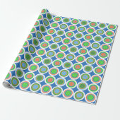 Pickleball Summer Polka Dot Orange Green Blue Ball Geschenkpapier (Ungerollt)