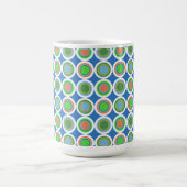 Pickleball Summer Polka Dot Orange Green Blue Ball Kaffeetasse (Mittel)