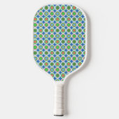 Pickleball Summer Polka Dot Orange Green Blue Ball Schläger (Rückseite)
