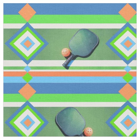 Pickleball Summer Strips, Pickleball Paddles Stoff (Nahaufnahme)