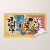 Pickleball Sun Fun and Slices Funny Vacation Handtuch (Handtuch)