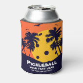 Pickleball Sun Palm Trees Hinzufügen von benutzerd Dosenkühler (Kanne Rückseite)
