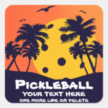 Pickleball Sun Palm Trees Hinzufügen von benutzerd