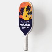 Pickleball Sun Palm Trees Hinzufügen von benutzerd Schläger (Links)