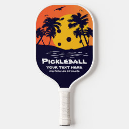 Pickleball Sun Palm Trees Hinzufügen von benutzerd Schläger