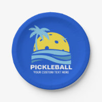Pickleball Sun Palm Trees Pickleball Party Custom