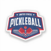 Pickleball Support Team Pickleball Player USA Aufkleber (Vorderseite)
