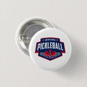 Pickleball Support Team Pickleball Player USA Button (Vorne & Hinten)