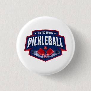 Pickleball Support Team Pickleball Player USA Button
