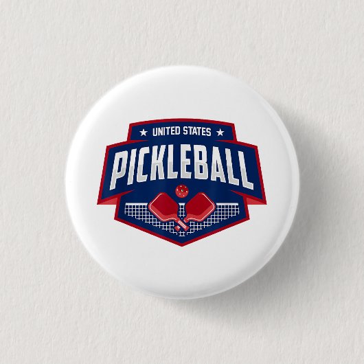 Pickleball Support Team Pickleball Player USA Button (Vorderseite)