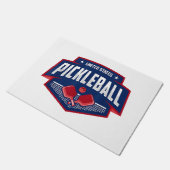 Pickleball Support Team Pickleball Player USA Fußmatte (Schrägansicht)