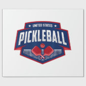 Pickleball Support Team Pickleball Player USA Geschenkpapier (Flach)