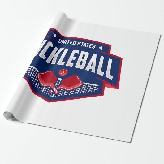 Pickleball Support Team Pickleball Player USA Geschenkpapier (Ungerollt)