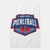 Pickleball Support Team Pickleball Player USA Geschirrtuch (Vertikal)