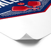 Pickleball Support Team Pickleball Player USA Poster (Ecke)