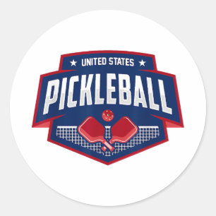 Pickleball Support Team Pickleball Player USA Runder Aufkleber