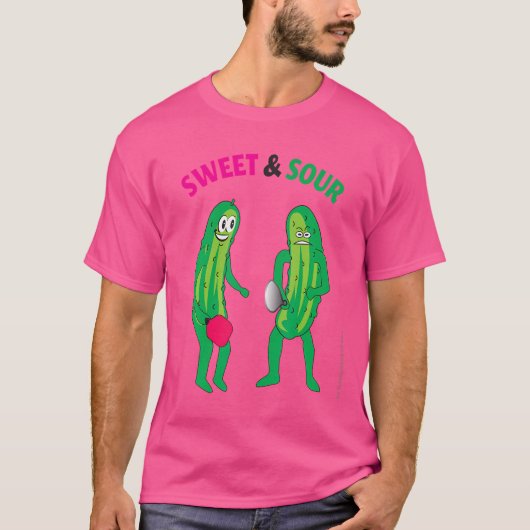 Pickleball süß und sauer T-Shirt (Vorderseite)