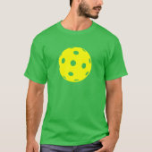 Pickleball T - Shirt: Gelber Ball auf Grün T-Shirt (Vorderseite)