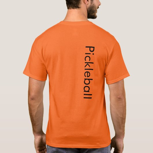 Pickleball T - Shirt Orange (Rückseite)