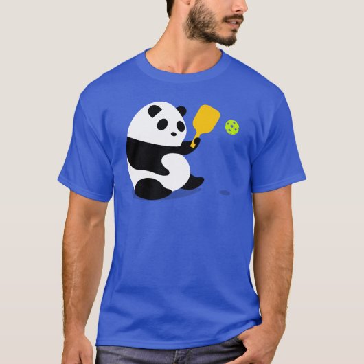 Pickleball T - Shirt: "Pickleball Panda " T-Shirt (Vorderseite)