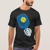 Pickleball-T - Shirt: Skeletton-Hängepaddel T-Shirt (Vorderseite)