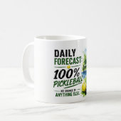 Pickleball Tagesleben Vorhersage Kaffeetasse (Vorderseite Links)