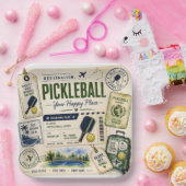 Pickleball Tagesleben Vorhersage Pappteller (Party)